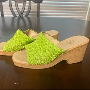 Lime Green Onex Wedges. Perfect for summer outfits